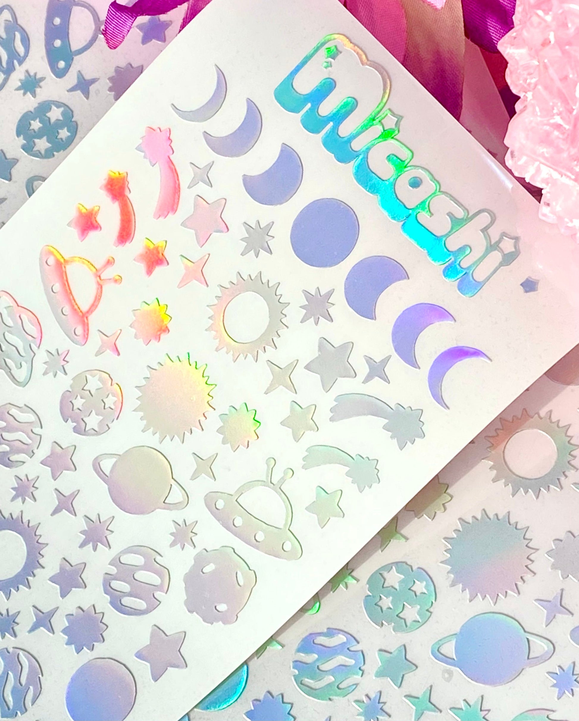 Cute Sticker Sheets Vinyl Stickers Pack Kawaii Stickers Waterproof  Holographic Polco Deco 