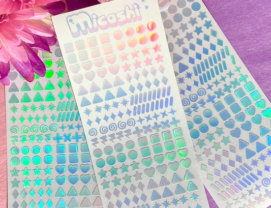 Forms Holographic Stickers Sheet