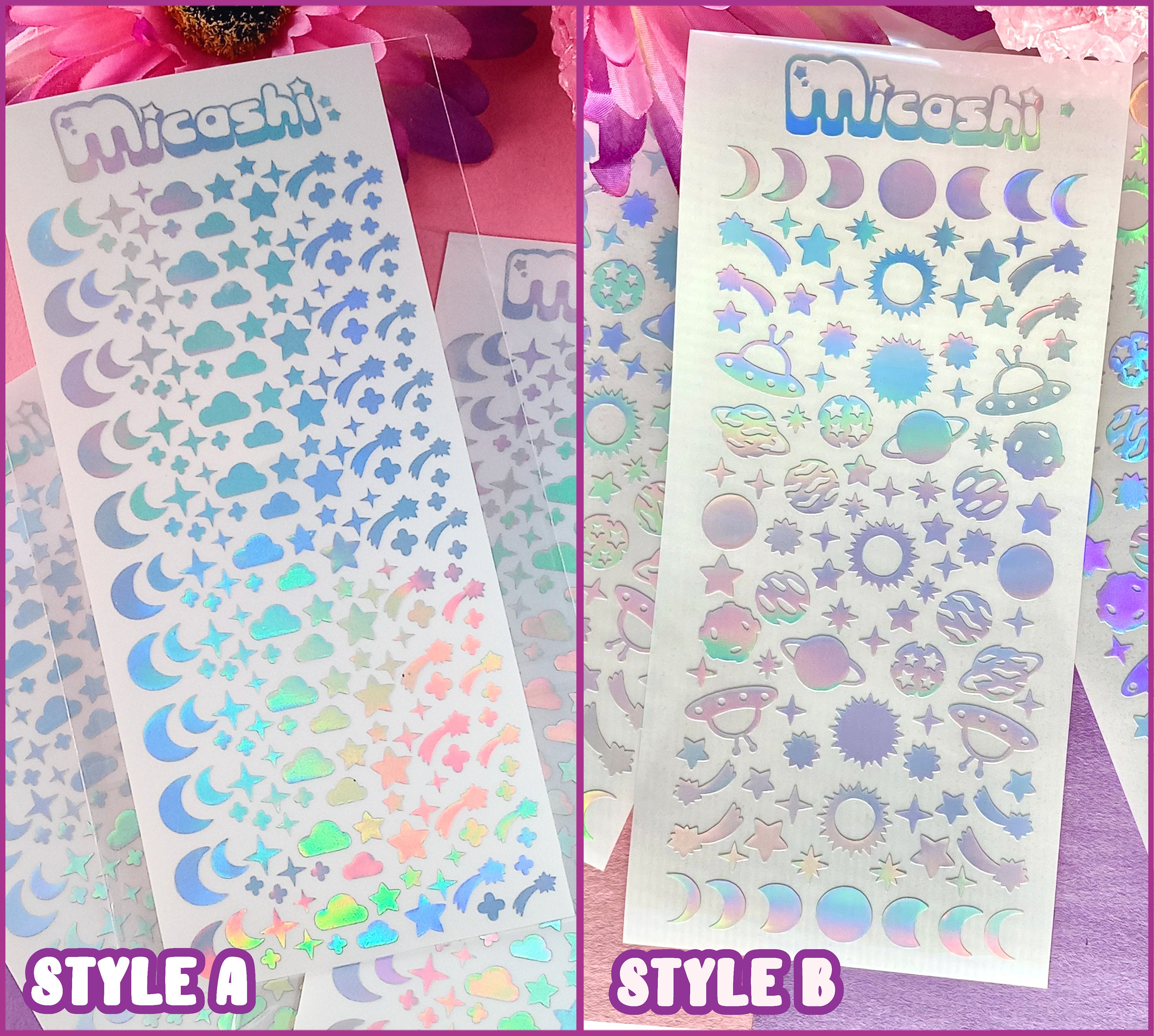 Holo Laminate Sheets, Toploader Deco Stickers, Kpop Deco Sheets, Star  Twinkle Heart Polco Stickers, Clear Bujo Stickers, Korean Journal -   Sweden