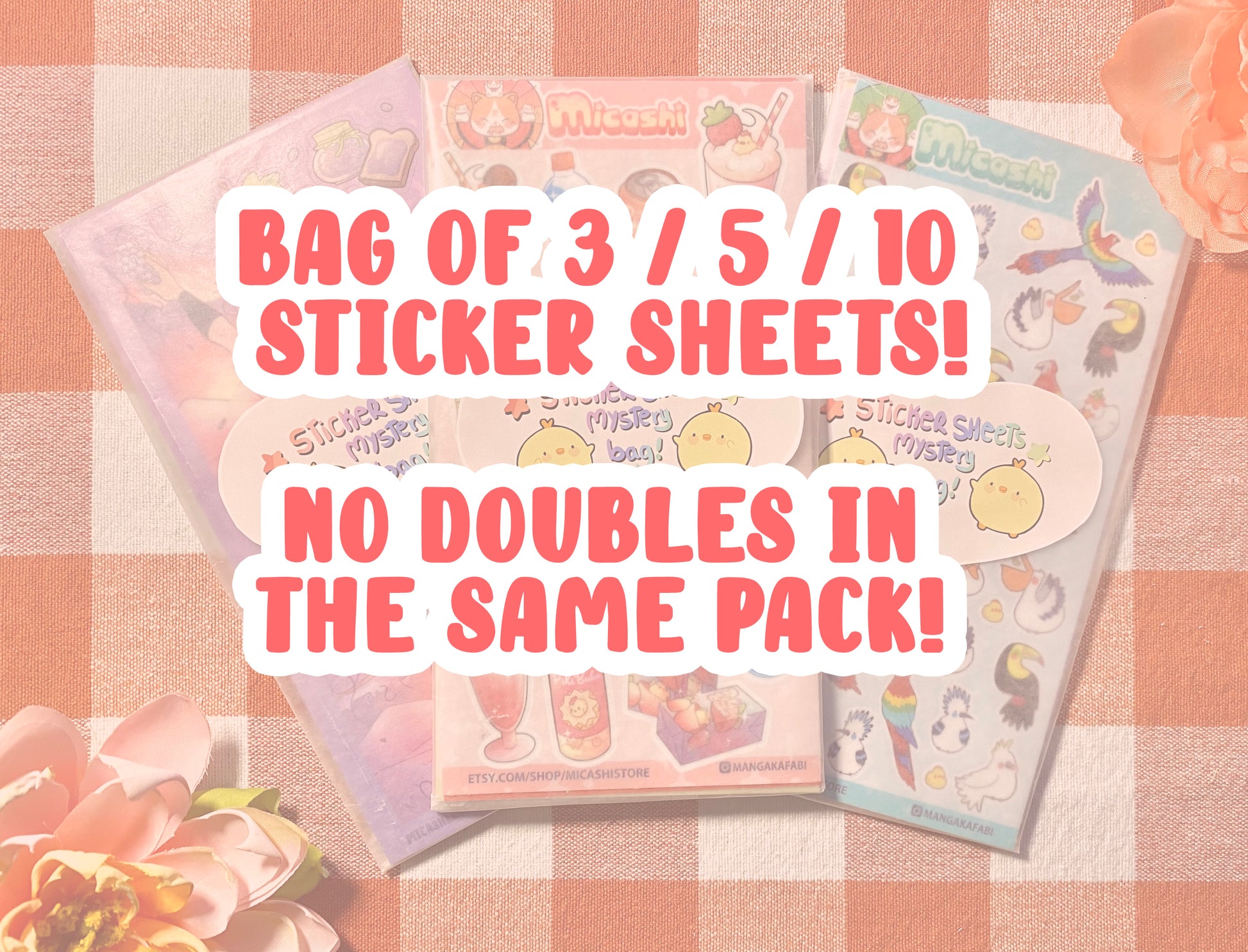 Random Kawaii Sticker Pack, Kawaii Sticker Pack, Mystery Sticker Pack, Cute  Sticker Pack, Vinyl Sticker Pack, Sticker Pack 